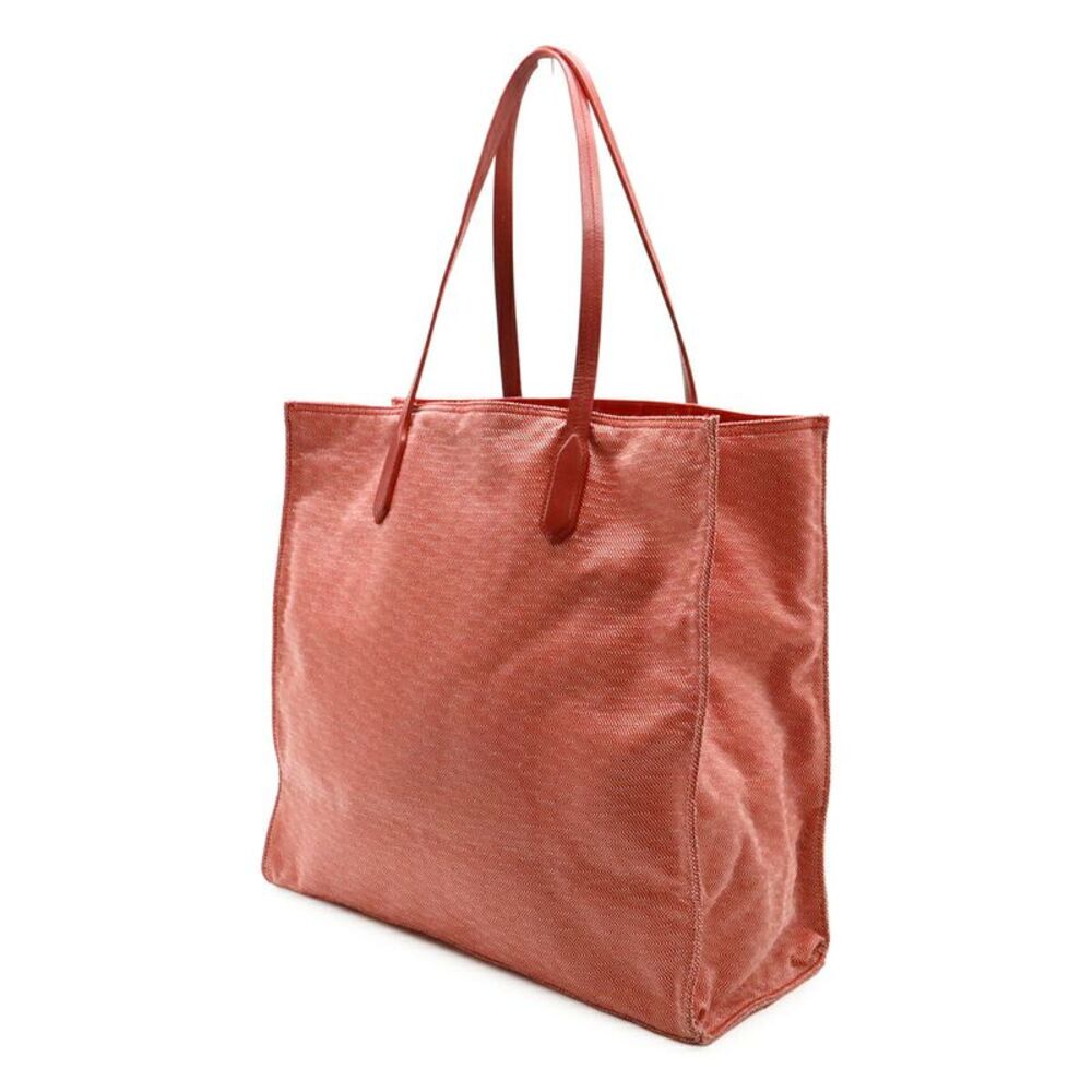 Prada Canvas Leather Triangle Logo Tote Bag - Picture 2 of 7
